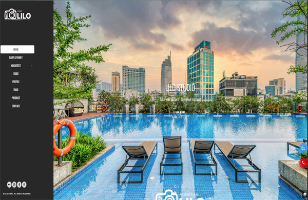 Mẫu thiết kế website quay phim chụp hình hiện đại